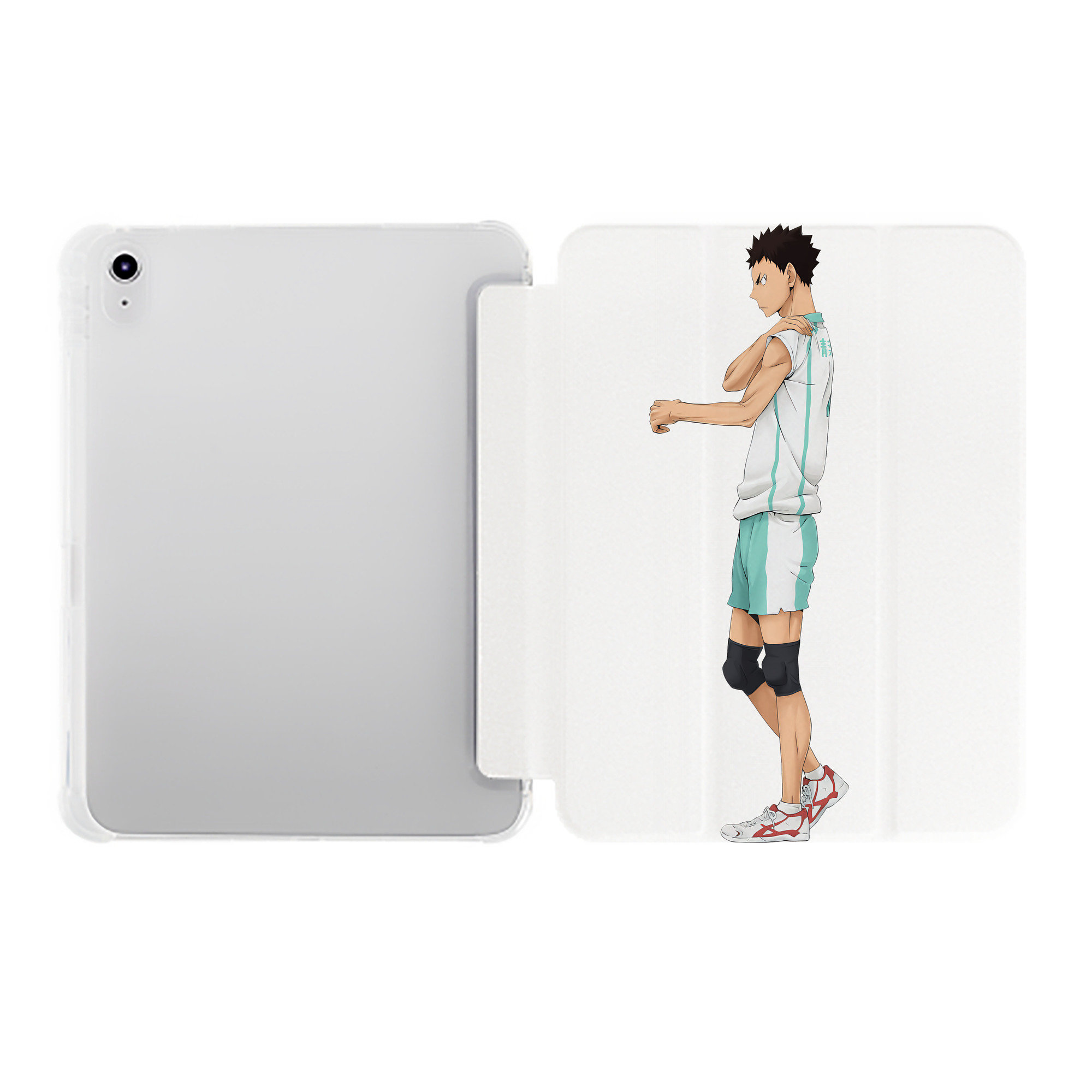 （画像用） ハイキュー!! Haikyu!! IPad ケース ペン収納付き 三つ折りスタンド PUレザー×シリコン 対応機種9.5/10.5/10.9インチ